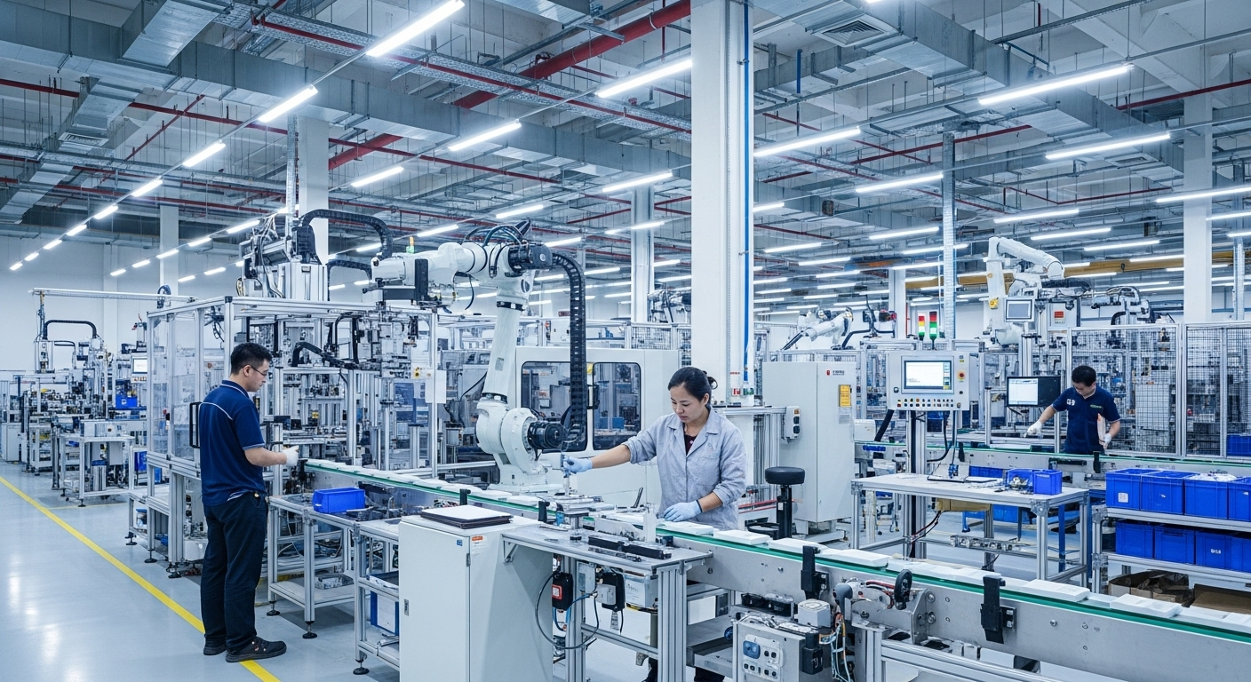 Industrial factory setting