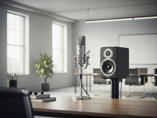 An installed professional audio speaker system